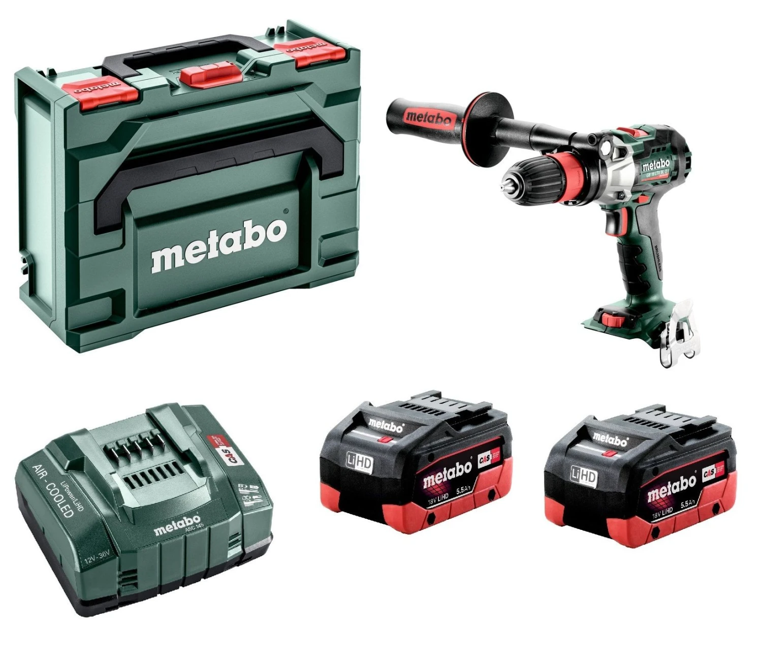 Metabo GB 18 LTX BL Q I 18V Li-ion Accu Boor-/schroefmachine Set (2 X 5.5 LiHD Ah) In MetaBox - Koolborstelloos - 602362660 1 Metabo GB 18 LTX BL Q I 18V Li-ion Accu Boor-/schroefmachine Set (2 X 5.5 LiHD Ah) In MetaBox - Koolborstelloos - 602362660