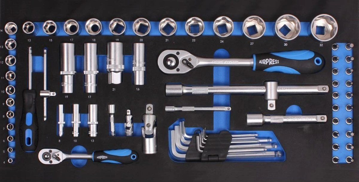 Airpress 75251 - Gereedschapskoffer Chroom Vanadium 97 Delig 2 Airpress 75251 - Gereedschapskoffer Chroom Vanadium 97 Delig - Afbeelding 2