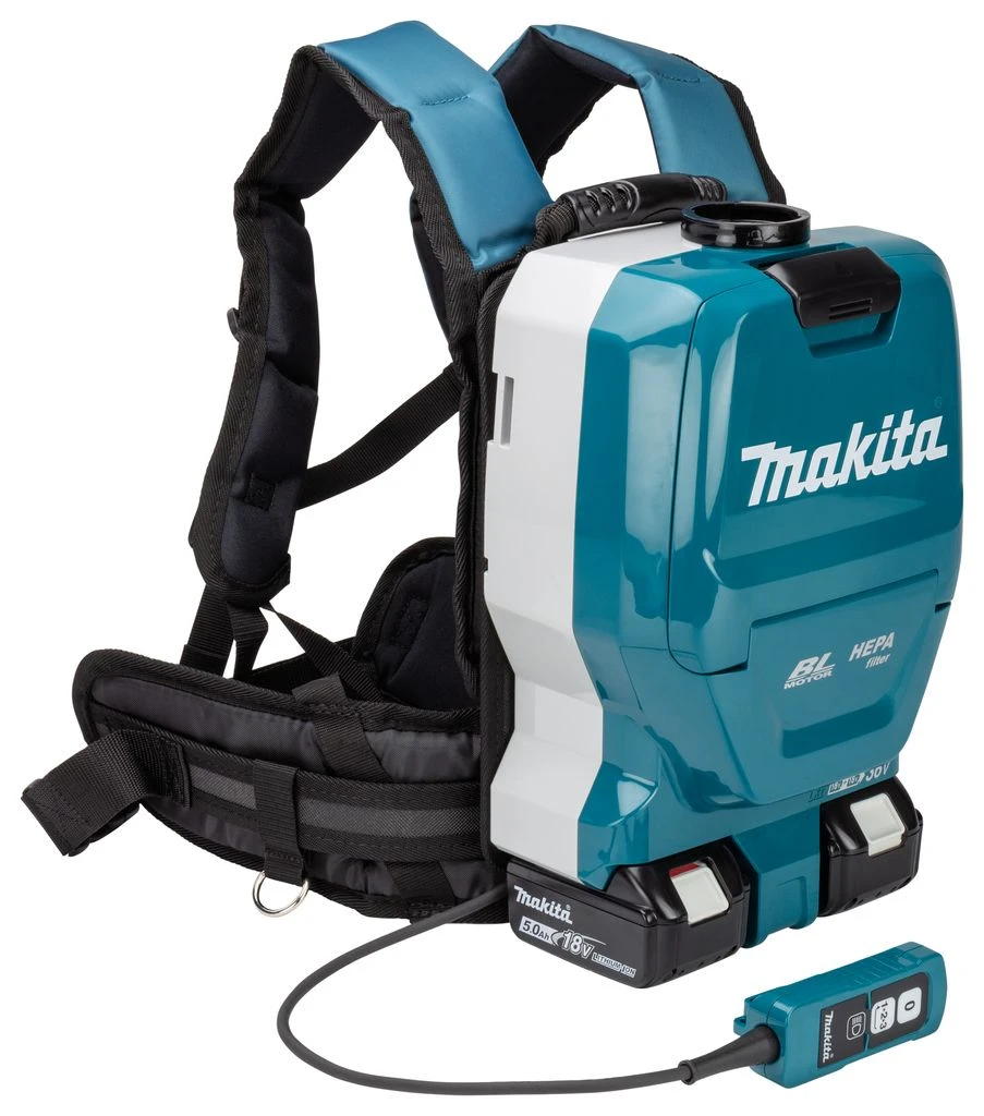Makita DVC261TX11 2x18V Li-Ion Accu Rugstofzuiger Set (2x 5,0Ah) Incl. Accessoires - 120m³/uur - Koolborstelloos 10 Makita DVC261TX11 2x18V Li-Ion Accu Rugstofzuiger Set (2x 5,0Ah) Incl. Accessoires - 120m³/uur - Koolborstelloos - Afbeelding 10