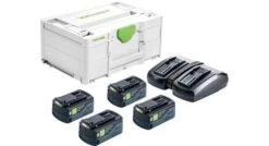 Festool SYS 18V 4x5,0/TCL 6 DUO Energieset (4x 5,0Ah) In Systainer - 577709