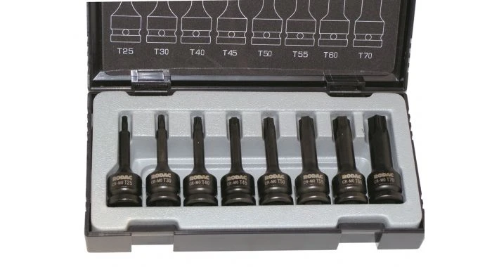 Rodac RA8688 8-delige Krachtdoppenset - Torx - T25-T70 - 1/2" 1 Rodac RA8688 8-delige Krachtdoppenset - Torx - T25-T70 - 1/2"