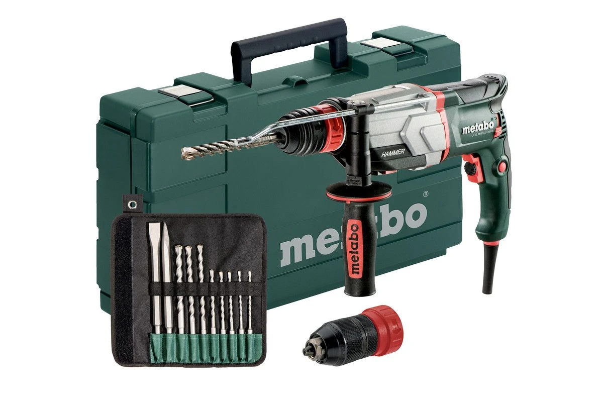 Metabo UHE 2660-2 Quick Set SDS-plus Combihamer Incl. 10 Delig Boor- En Beitelset In Koffer - 800W - 2.8J - 600697510 1 Metabo UHE 2660-2 Quick Set SDS-plus Combihamer Incl. 10 Delig Boor- En Beitelset In Koffer - 800W - 2.8J - 600697510