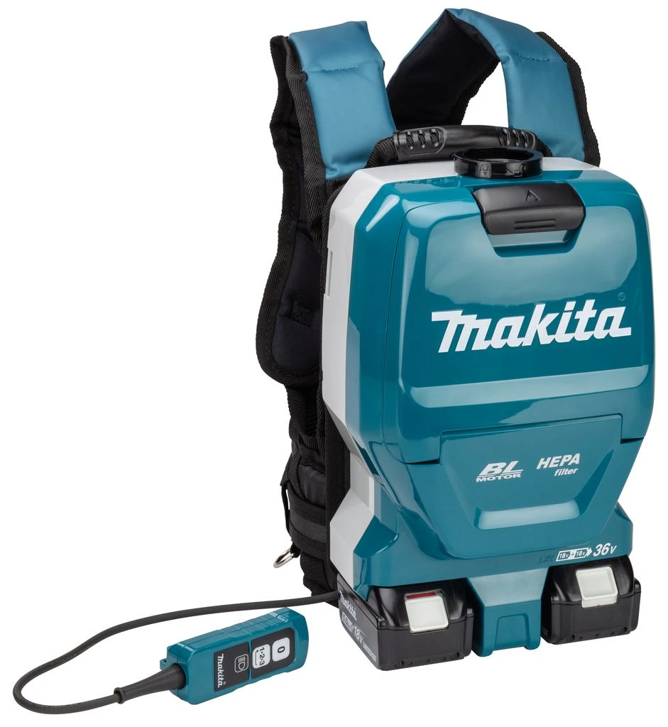 Makita DVC261TX11 2x18V Li-Ion Accu Rugstofzuiger Set (2x 5,0Ah) Incl. Accessoires - 120m³/uur - Koolborstelloos 3 Makita DVC261TX11 2x18V Li-Ion Accu Rugstofzuiger Set (2x 5,0Ah) Incl. Accessoires - 120m³/uur - Koolborstelloos - Afbeelding 3