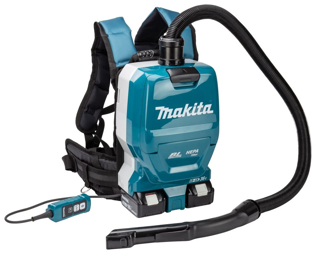 Makita DVC261TX11 2x18V Li-Ion Accu Rugstofzuiger Set (2x 5,0Ah) Incl. Accessoires - 120m³/uur - Koolborstelloos 14 Makita DVC261TX11 2x18V Li-Ion Accu Rugstofzuiger Set (2x 5,0Ah) Incl. Accessoires - 120m³/uur - Koolborstelloos - Afbeelding 14