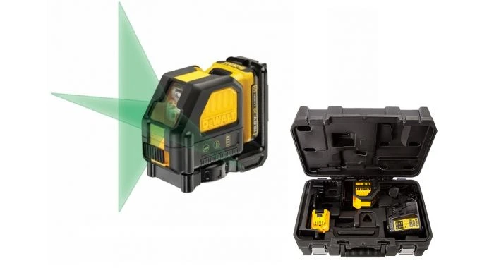 DeWalt DCE088D1G 10.8V Li-Ion Accu Zelfnivellerende Kruislijnlaser Set (1x 2.0Ah Accu) In Koffer - 2 Lijnen - 30m - Groen - DCE088D1G-QW 1 DeWalt DCE088D1G 10.8V Li-Ion Accu Zelfnivellerende Kruislijnlaser Set (1x 2.0Ah Accu) In Koffer - 2 Lijnen - 30m - Groen - DCE088D1G-QW