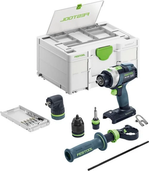 Festool TPC 18/4 I-Basic-Set 18V Li-Ion Accu Klopboormachine Body Incl. Accessoires In Systainer - 75Nm - 577625 1 Festool TPC 18/4 I-Basic-Set 18V Li-Ion Accu Klopboormachine Body Incl. Accessoires In Systainer - 75Nm - 577625